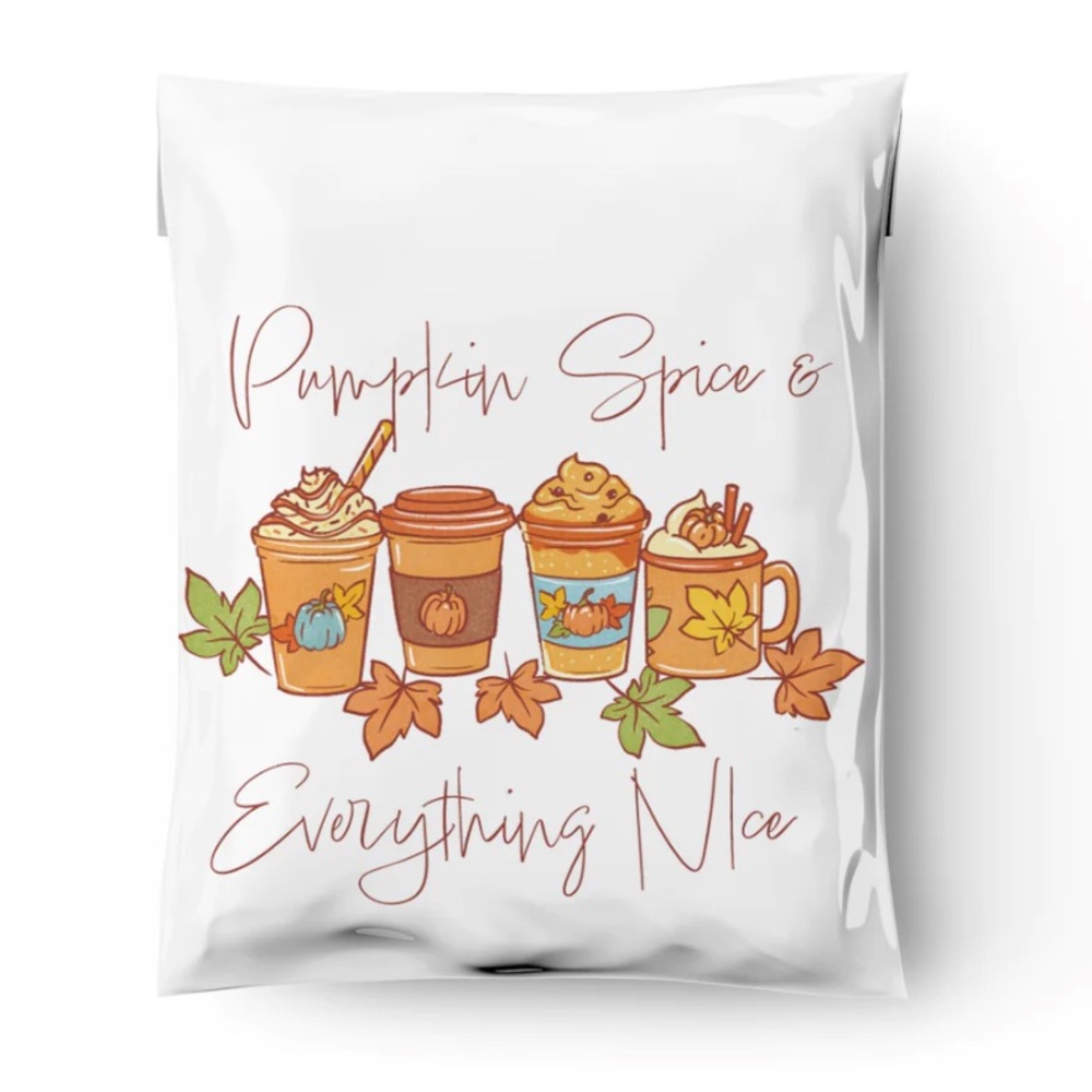 🍂☕️20 Pumpkin Spice & Everything Nice designer Poly Mailers